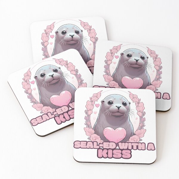 Item preview, Seal-ed with a Kiss Valentines Day Seal Animal Pun designed and sold by CreatureZDesign.