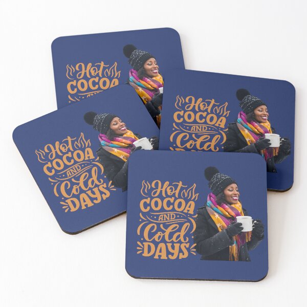 Item preview, Woman drinking hot cocoa on a cold day designed and sold by JDreaming.