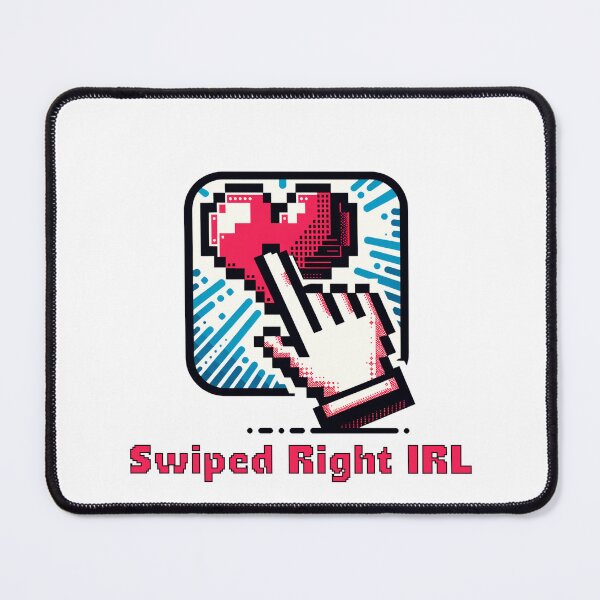 Item preview, "Swiped Right IRL – Funny Retro Valentine’s Day Gamer T-Shirt" designed and sold by NSB-Design.