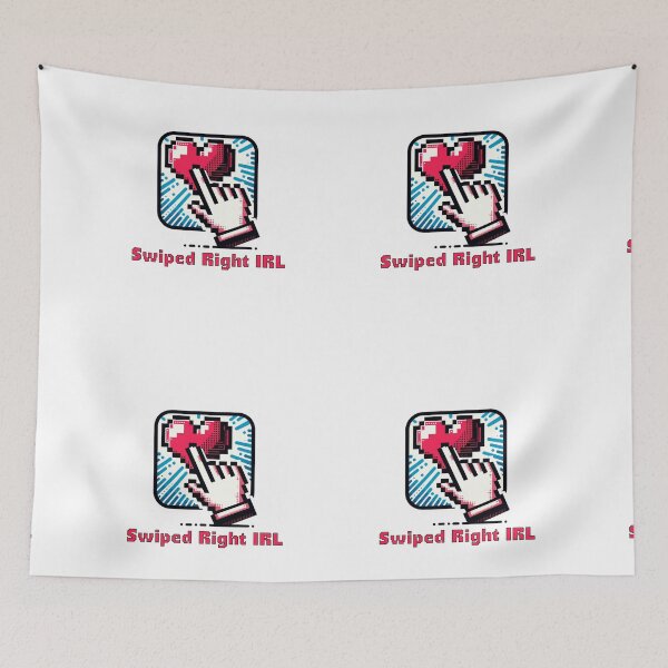 Item preview, "Swiped Right IRL – Funny Retro Valentine’s Day Gamer T-Shirt" designed and sold by NSB-Design.