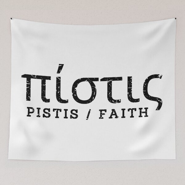 Item preview, Faith, pistis, faith quote designed and sold by MoriaStore.