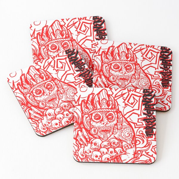 Item preview, Tlaloc god of lightning and red skull thrower designed and sold by UrielCalavera.