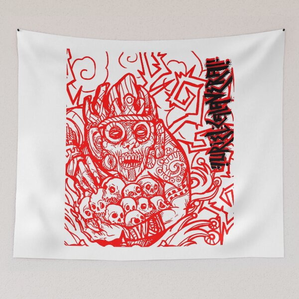 Item preview, Tlaloc god of lightning and red skull thrower designed and sold by UrielCalavera.