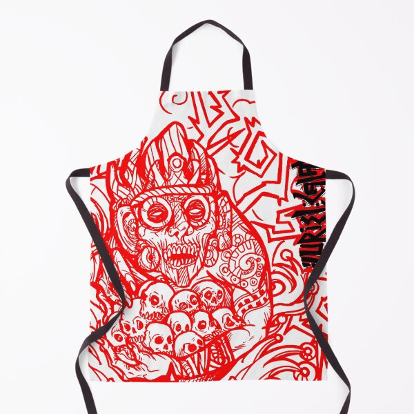 Item preview, Tlaloc god of lightning and red skull thrower designed and sold by UrielCalavera.