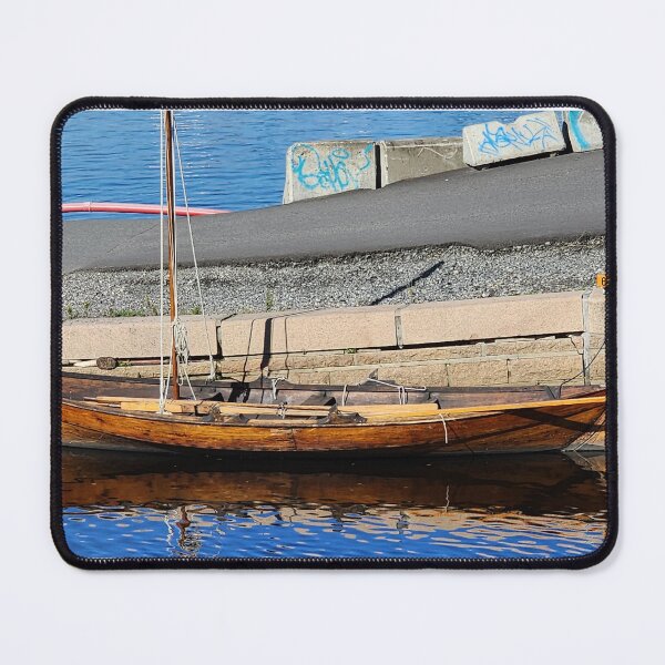 Item preview, Solitary boat in a Baltic marina, regaining strength for a new battle in the seas ......  designed and sold by MAMB007.