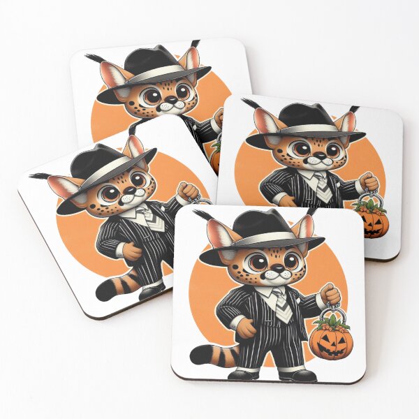 Item preview, Serval in the Shadows: Gangster Halloween Heist designed and sold by jglobal360.