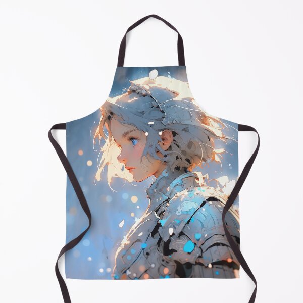Item preview, Elegant Silver Blue Knight Anime Girl designed and sold by bubblegoth.