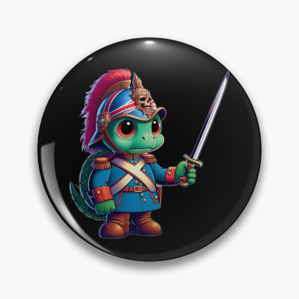 Item preview, British Dragoon Defender: Halloween's Regal Reptile Turtle Soldier designed and sold by jglobal360.