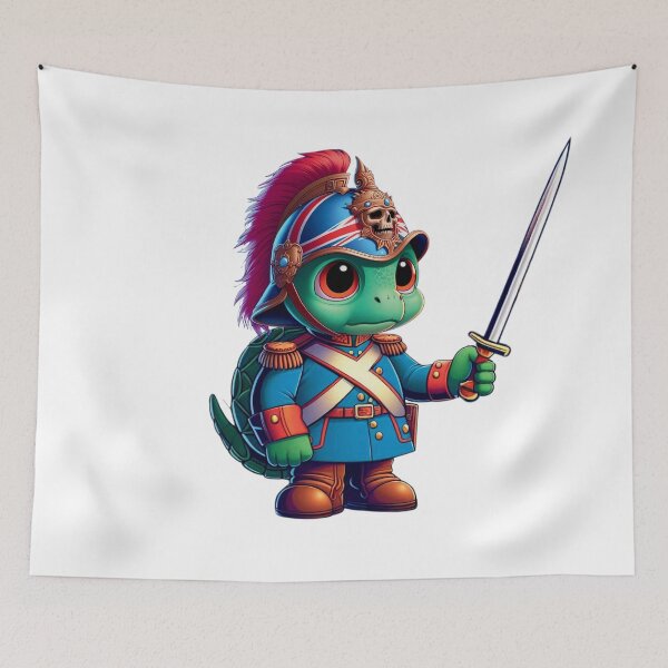 Item preview, British Dragoon Defender: Halloween's Regal Reptile Turtle Soldier designed and sold by jglobal360.
