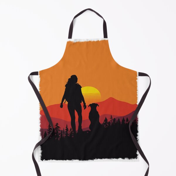 Item preview, Sunset Hiker with Dog  - Minimalist Silhouette Design designed and sold by Fikuall.