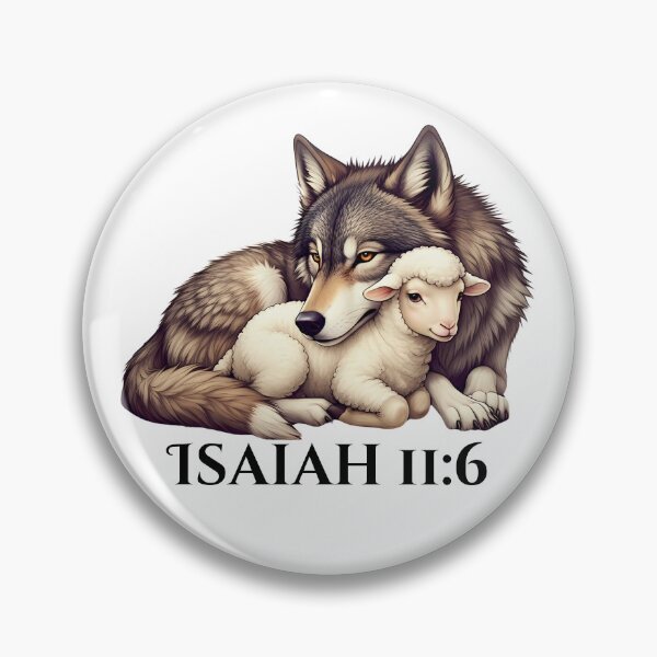 Item preview, Peaceful Prophecy: The Wolf Dwells with the Lamb - Isaiah 11:6 designed and sold by jglobal360.
