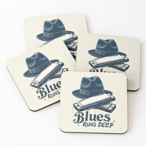 Item preview, Blues Runs Deep: Harmonica and Hat Design designed and sold by Jollys-ArtShop.