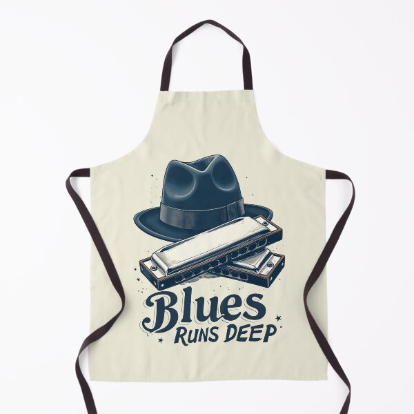 Item preview, Blues Runs Deep: Harmonica and Hat Design designed and sold by Jollys-ArtShop.