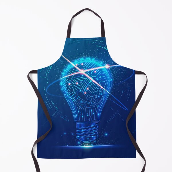 Item preview, futuristic science tech lightbulb electronic pattern atom structure  designed and sold by NiamLab.