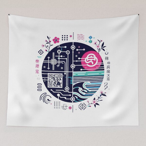 Item preview, Techno Zen Serene Techscape: Techno Circuit Waves designed and sold by jglobal360.