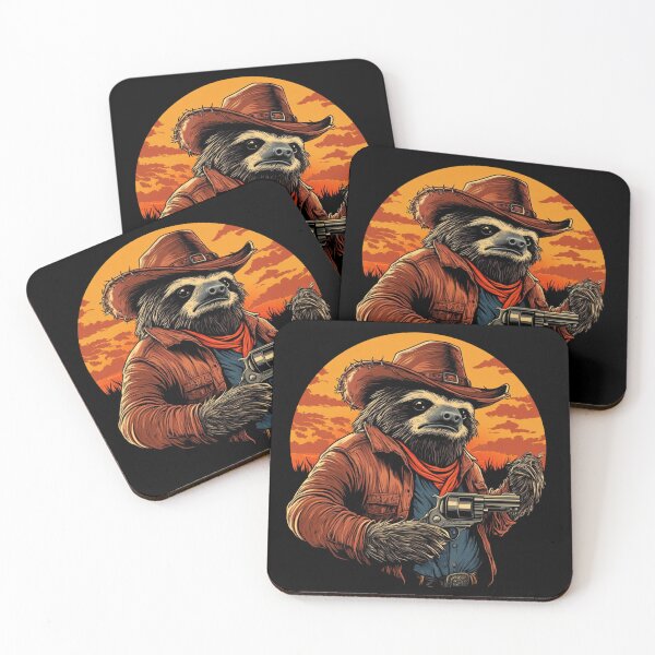 Item preview, Cowboy Sloth Design | Western-Themed Sloth Artwork | Adorable Sloth in Cowboy Hat | Fun and Playful Illustration designed and sold by StickerHavenn.