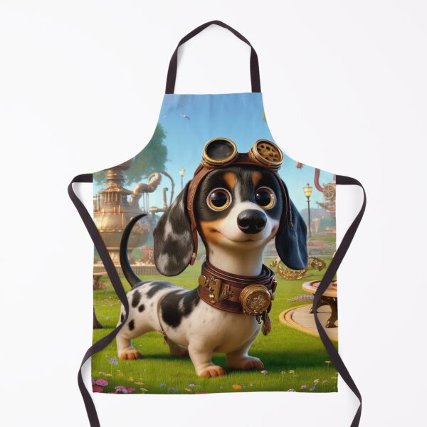 Item preview, Steampunk Piebald Dachshund designed and sold by Sillytoe.