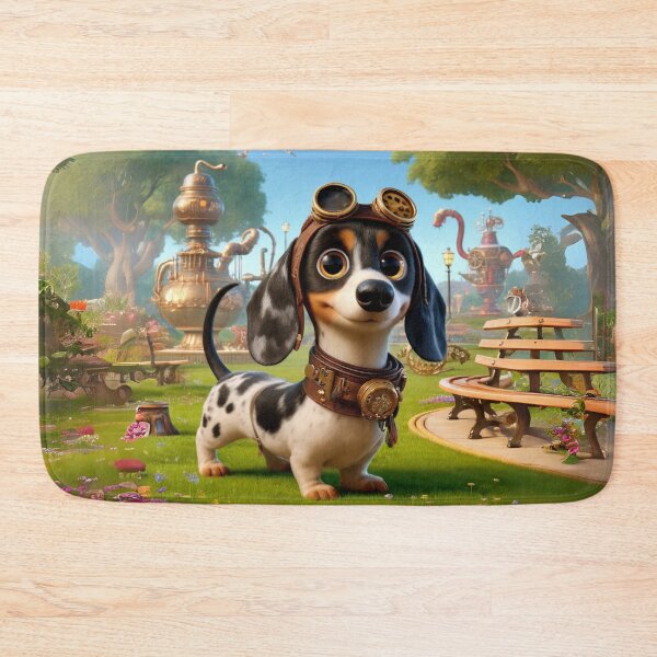 Item preview, Steampunk Piebald Dachshund designed and sold by Sillytoe.