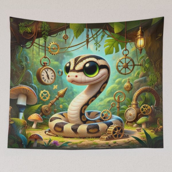 Item preview, Steampunk Pied Ball Python designed and sold by Sillytoe.