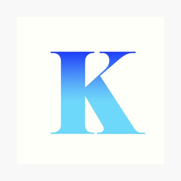 Gradient Blue Letter K Gradient Blue Letter K