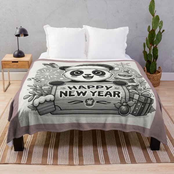 Item preview, Cute Panda Black and White New year Illustration designed and sold by choder61.