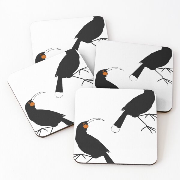 Item preview, New Zealand Huia birds designed and sold by FrogstoolDesign.
