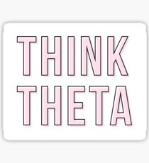 pink think theta Sticker