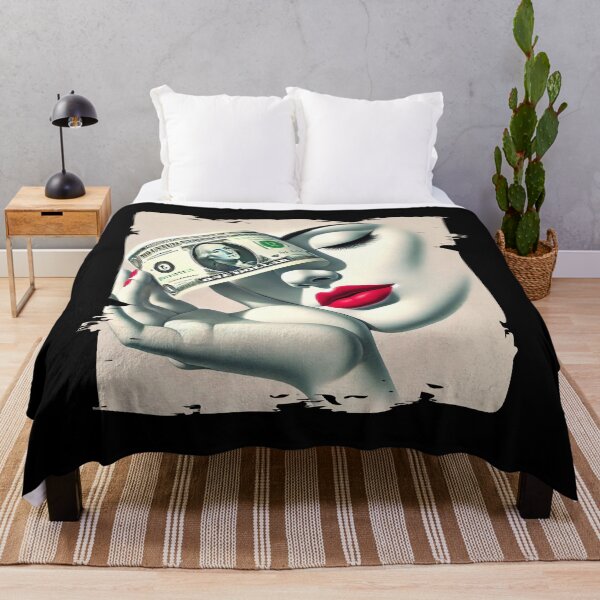 Item preview, Sensual Woman's Face Hidden by a Dollar Bill - Unique Pop Art designed and sold by Hungry-Murphy.
