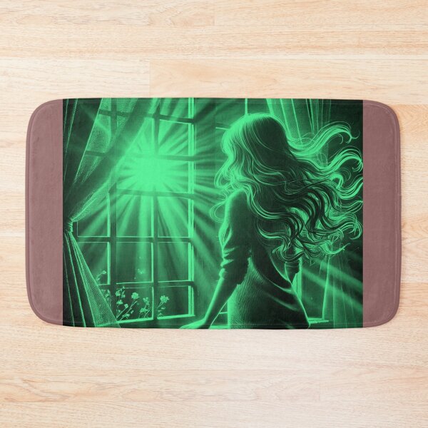 Item preview, Golden Hour Dream: Girl Gazing Out Window Pane designed and sold by choder61.