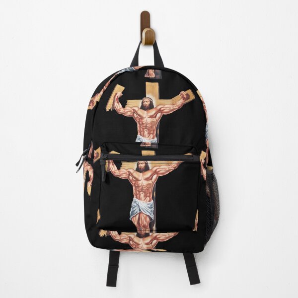 Item preview, "Strong Jesus on cross" oil on velvet by Jorge Torrones after unknown artist designed and sold by velvetify.com.