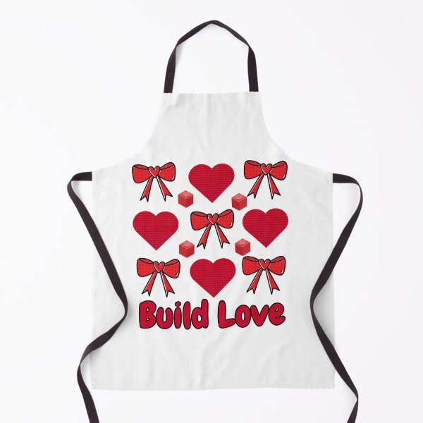 Item preview, Build Love Building Bricks Valentine Bows Hearts designed and sold by BeansHotTees.