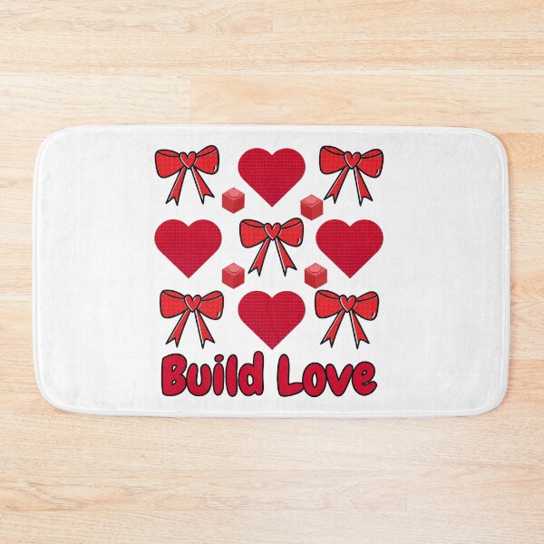 Item preview, Build Love Building Bricks Valentine Bows Hearts designed and sold by BeansHotTees.