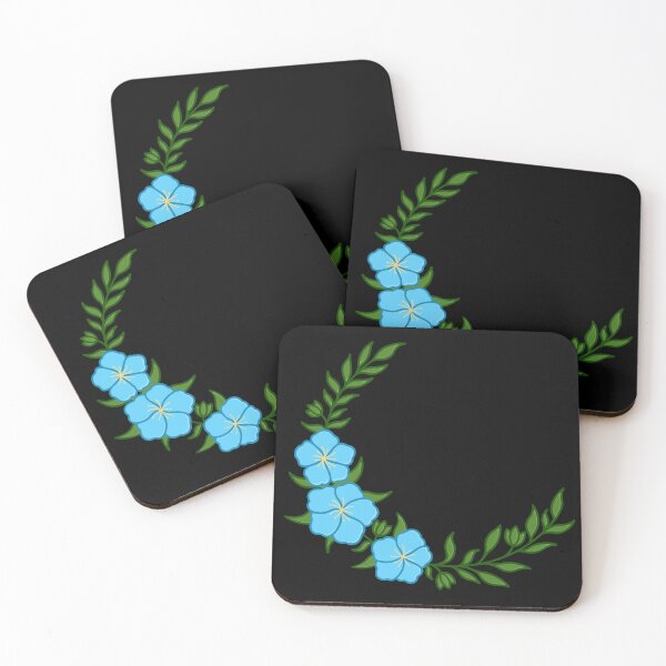 Item preview, Beautiful Crescent of Blue Flowers designed and sold by AroAxel.