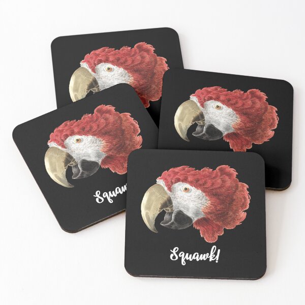 Item preview, Squawky Parrot (white text) designed and sold by monkeyfracas.
