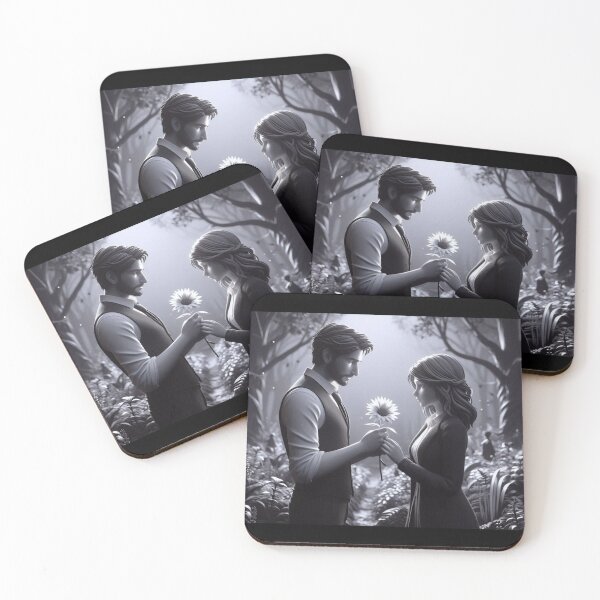 Item preview, Couple with Flowers in a Forest Romantic Moments designed and sold by choder61.