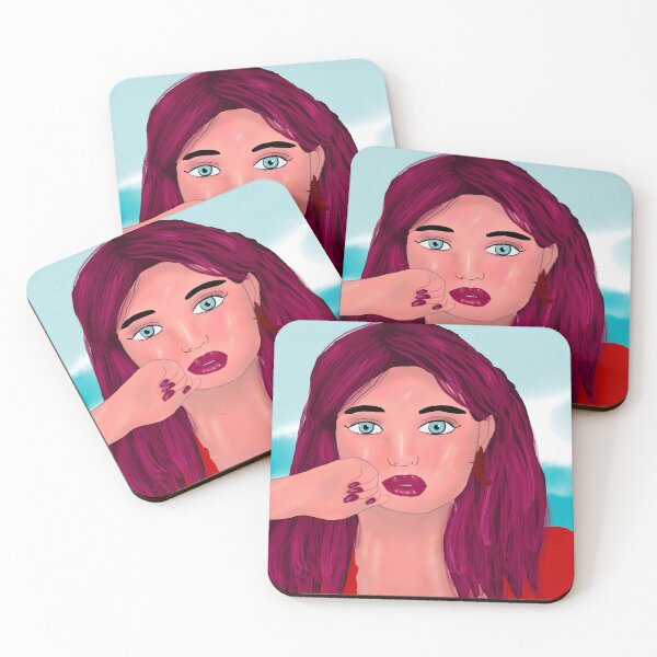 Item preview, Vivid Expression: Portrait of a Girl by the Sea designed and sold by artmystic81.
