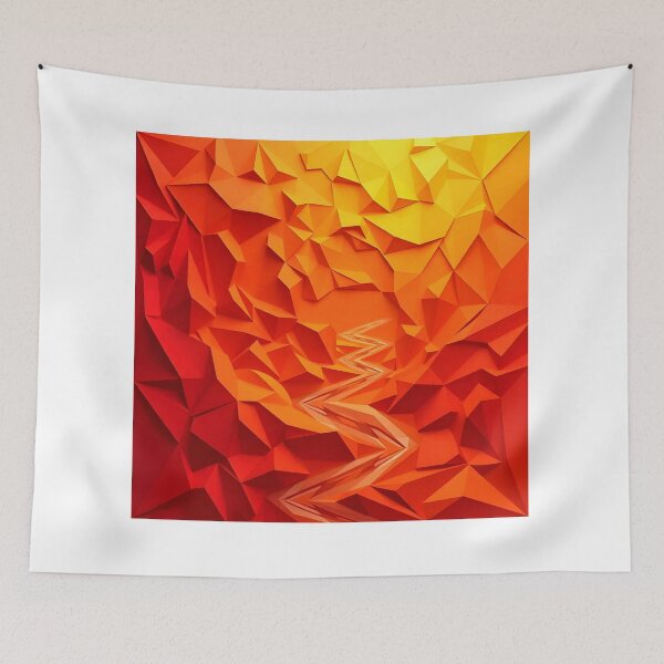 Item preview, Vibrant Abstract Landscape in Fiery Tones designed and sold by Bilikaru.