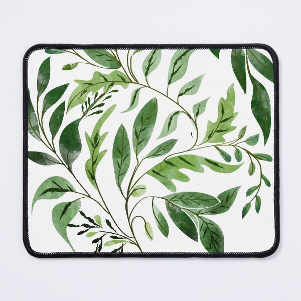 Item preview, Botanical Abundance, Fresh Green Nature Watercolor Painting, Vibrant Leaves Minimal Illustration designed and sold by 83oranges.com.