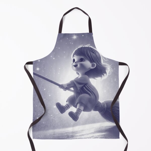 Item preview, Enchanting Magical Witch Girl on Broomstick with Sparkling Skies designed and sold by choder61.