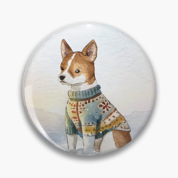 Item preview, Basenji Winter Portrait   designed and sold by TedArtEmporium.