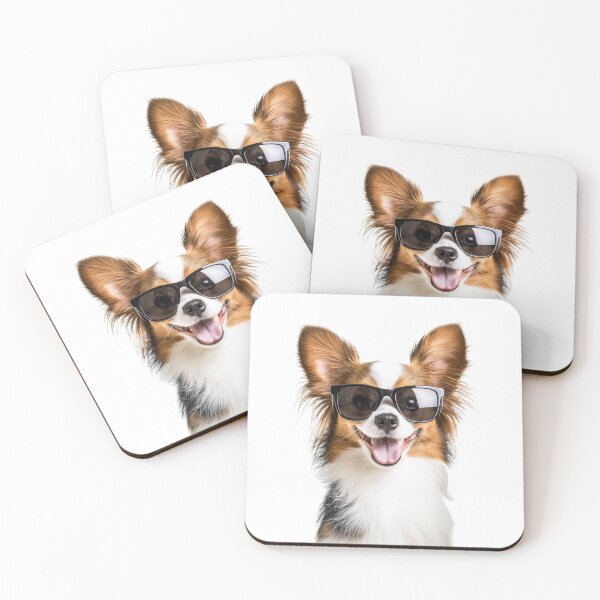 Item preview, Funny cool Papillon Dog wearing sunglasses designed and sold by LazyOwlStore.