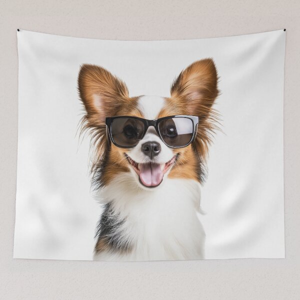 Item preview, Funny cool Papillon Dog wearing sunglasses designed and sold by LazyOwlStore.
