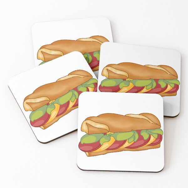 Item preview, Beautifully arranged meat and cheese sandwiches Artwork with Vibrant Colors(Collection1-7) designed and sold by MetichaiTH.