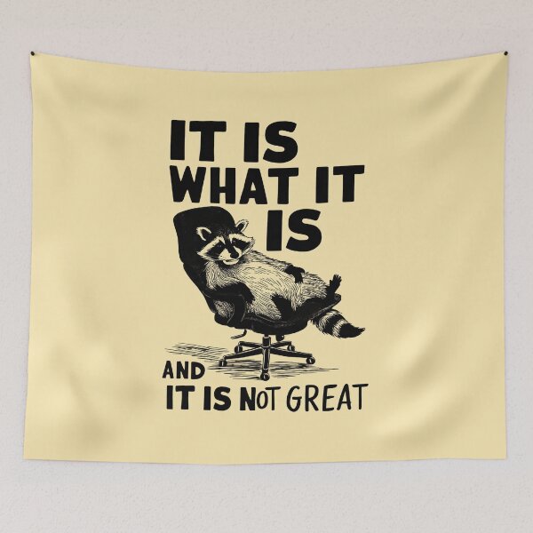 Item preview, Raccoon not having a great day designed and sold by nookmerch97.