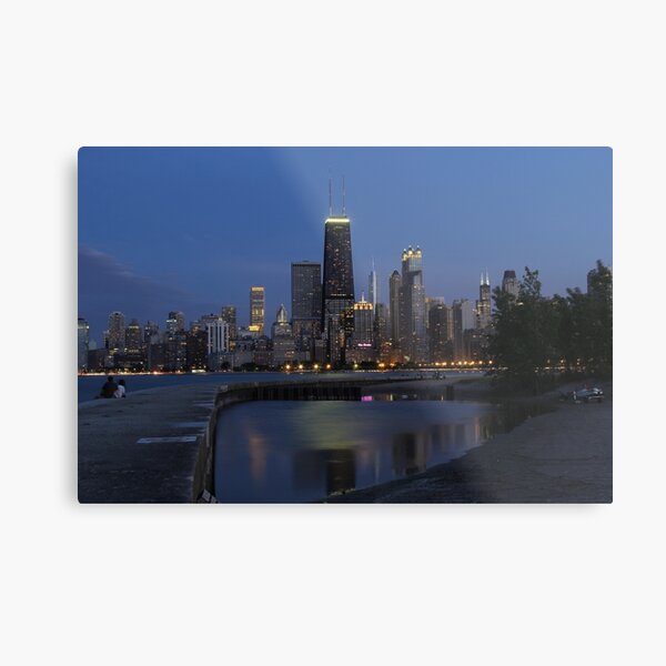 Item preview, Chicago Skyline at dusk designed and sold by mvpaskvan.