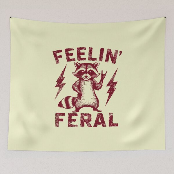 Item preview, Feeling Feral Raccoon Rock designed and sold by nookmerch97.