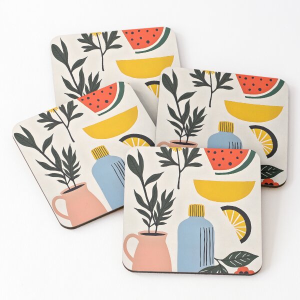 Item preview, The Little Things, Bohemian Naive Art, Simple Eclectic Illustration, Chic Random Objects Drawings, Fun and Cute Simple Painting designed and sold by 83oranges.com.