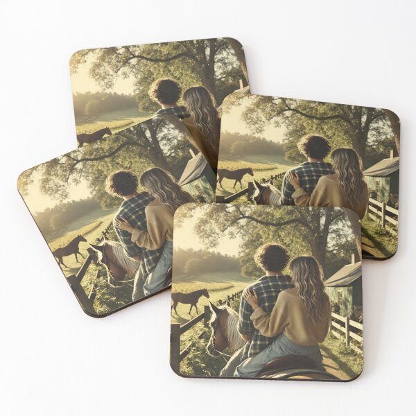 Item preview, Countryside Couple Horseback Ride in the Sunshine designed and sold by choder61.