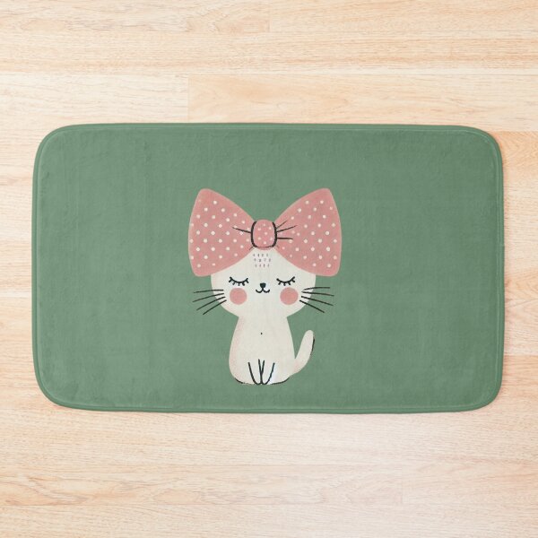Item preview, Cute kitty with polka dotted pussy bow designed and sold by coloursforkids.