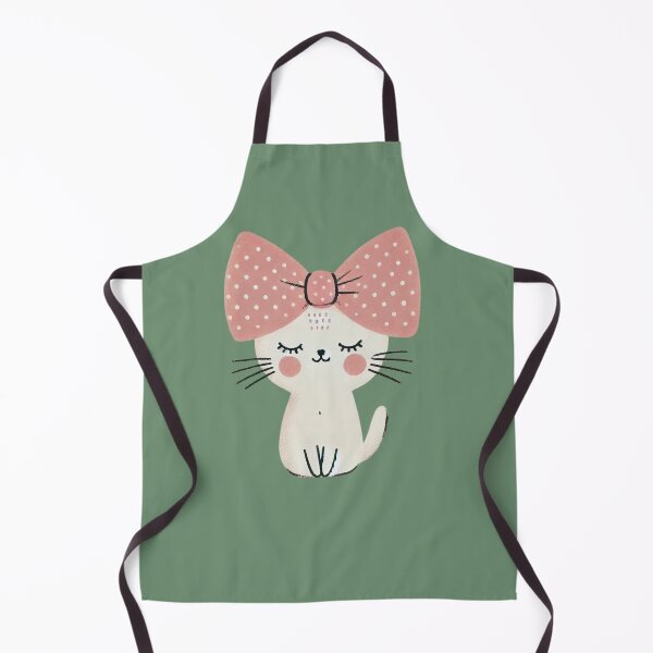 Item preview, Cute kitty with polka dotted pussy bow designed and sold by coloursforkids.